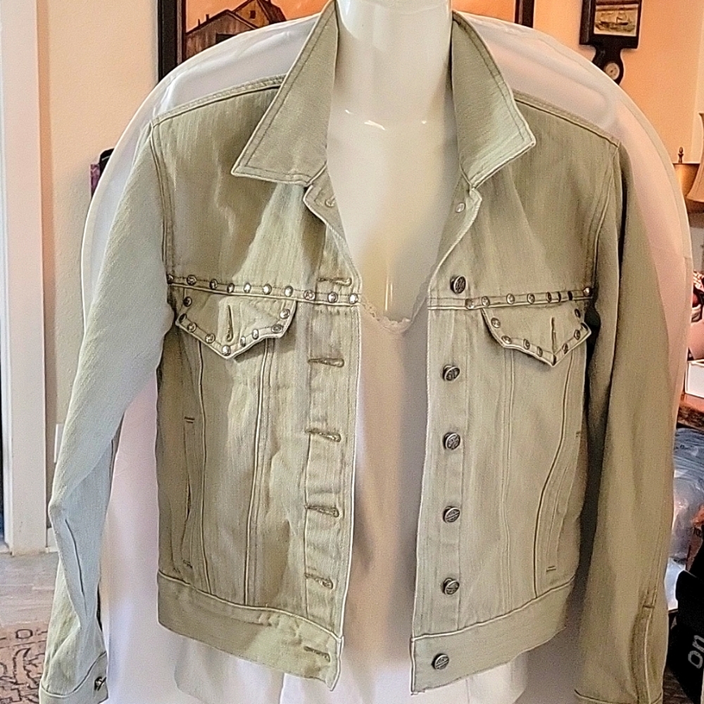 Harley Davidson Studded Jean Jacket - image 1